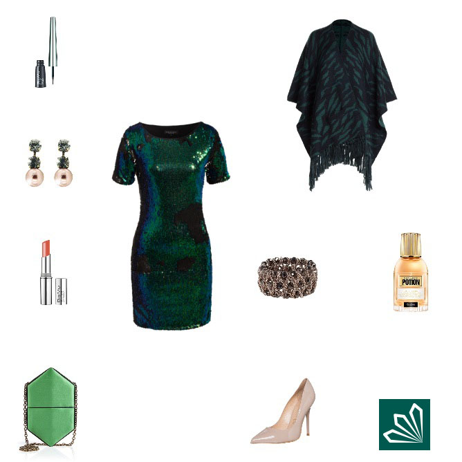 Party-Outfit: Green Chameleon