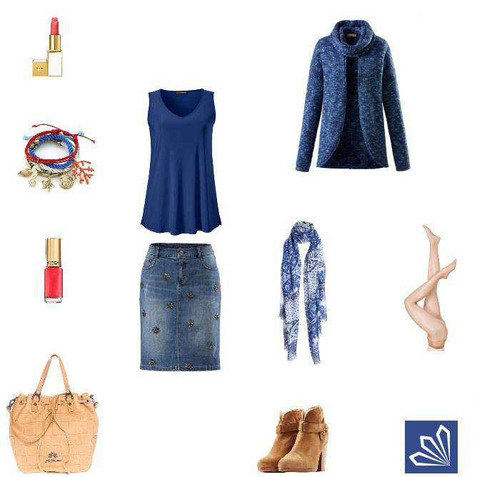 Plus-Size-Outfit: Blue Indian Summer